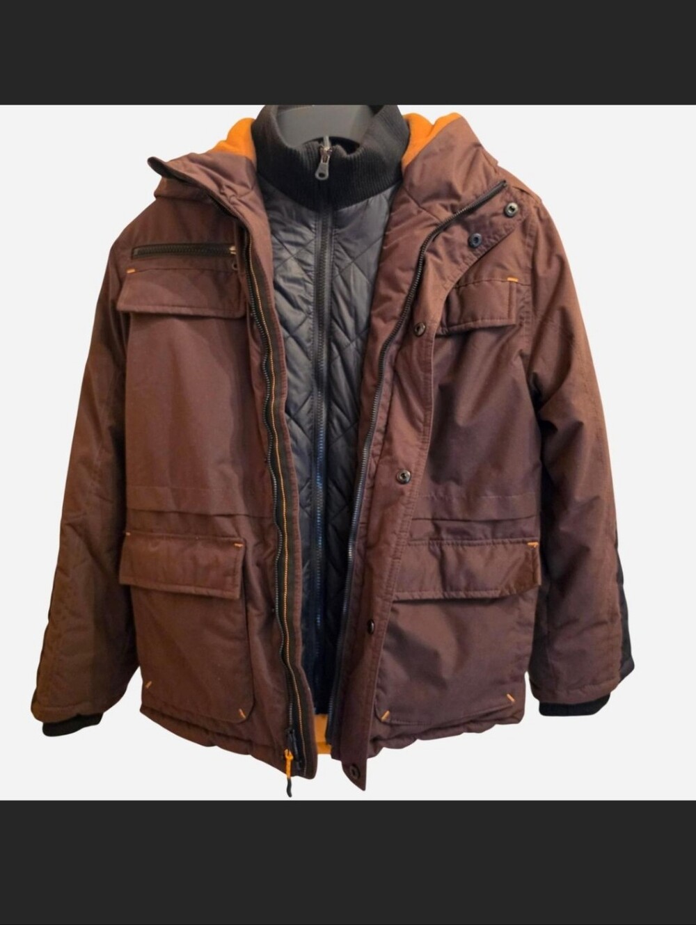 High Quality Durable Performance Hooded Insulated Winter Coat w/ 7 Pockets
